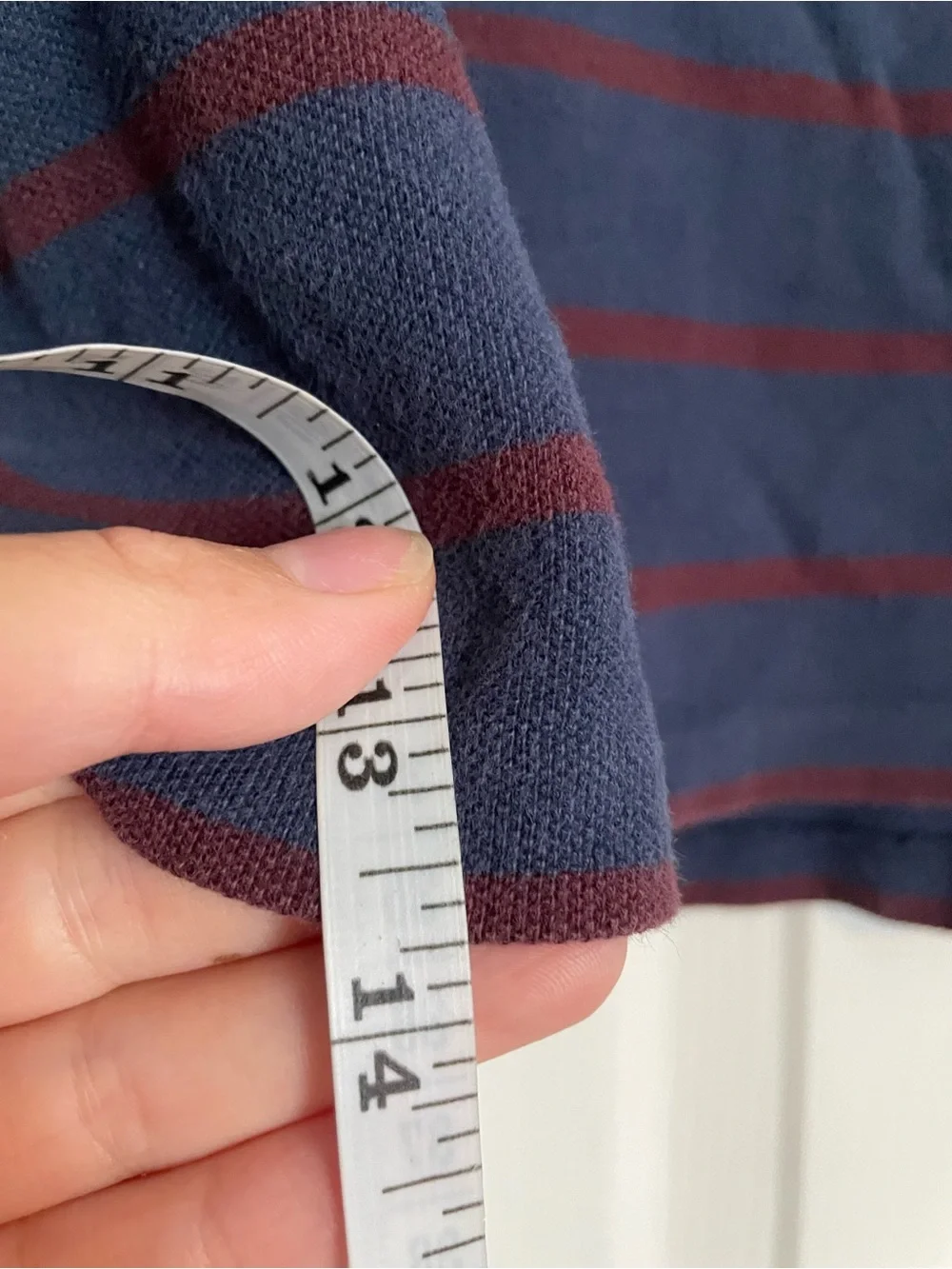 Polo by Ralph Lauren Navy & Burgundy Striped Long-Sleeve Polo with Yellow Logo